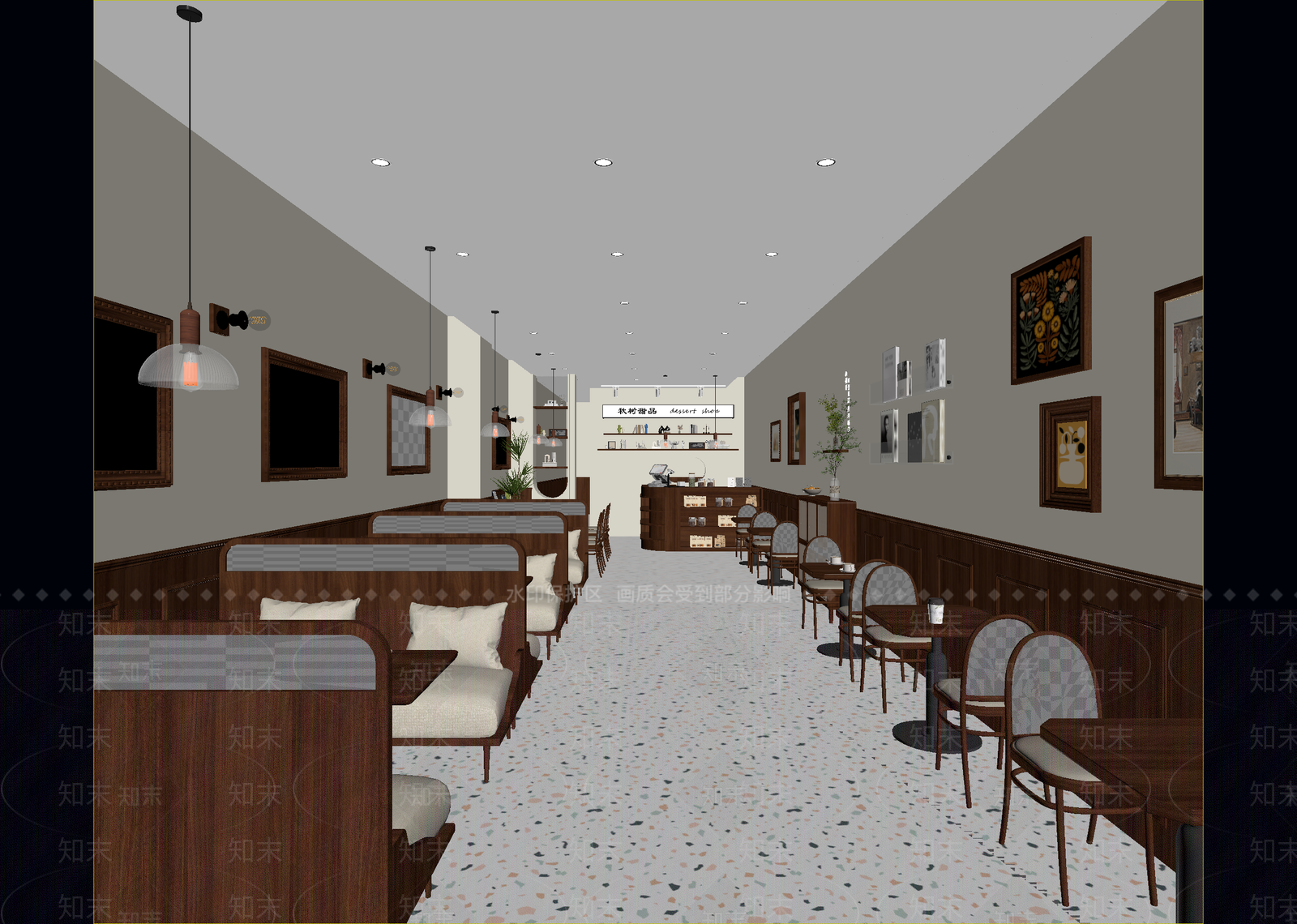 复古咖啡厅3D模型下载【ID:1214809592】