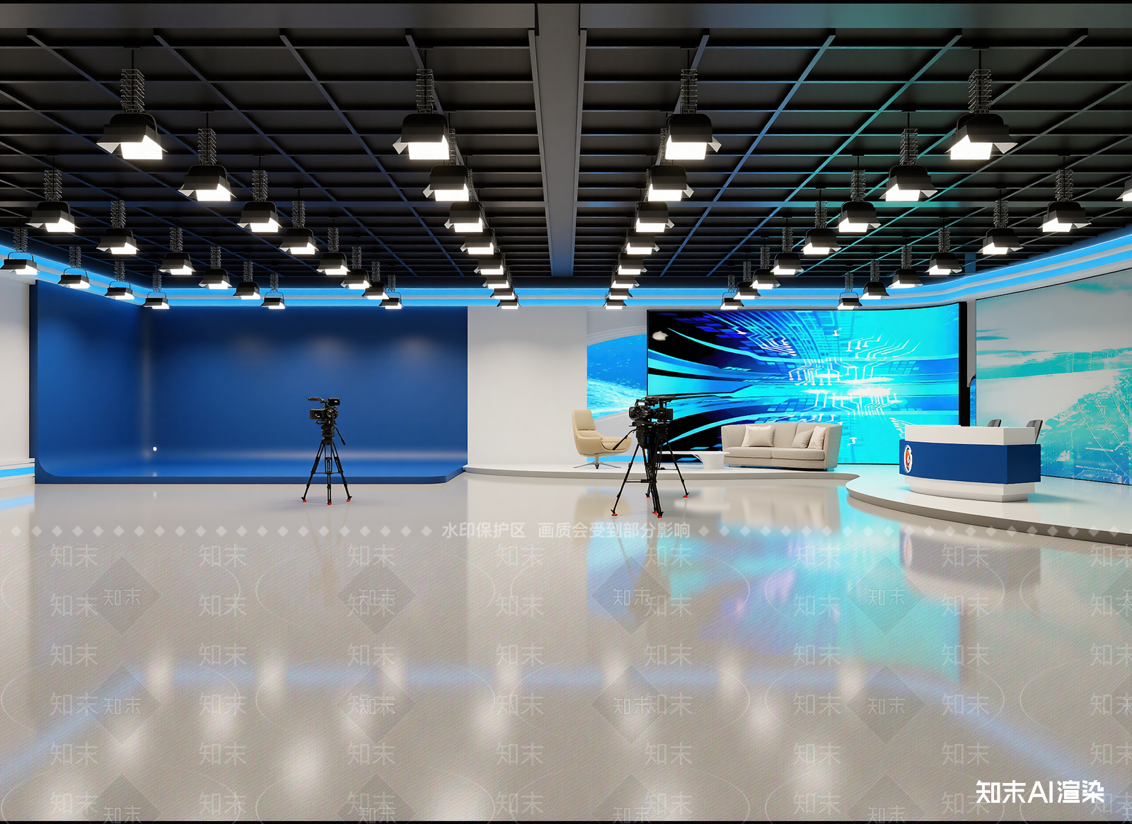现代科技展厅3D模型下载【ID:1214713441】