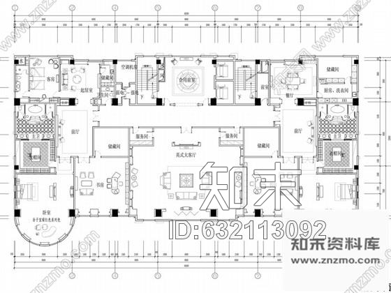 施工图苏州奢华欧式风格商务会所六层董事区室内装修图含效果cad施工图下载【ID:632113092】
