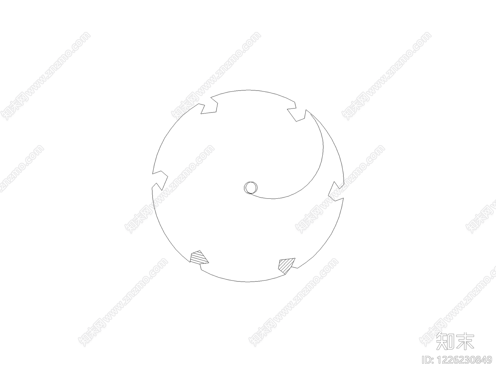 现代乔木种植CAD图纸