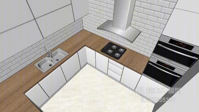 家居封闭厨房SU模型下载【ID:217979953】