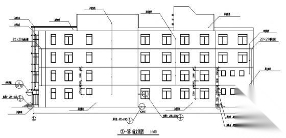 某四层别墅建筑、结构施工图cad施工图下载【ID:149881173】