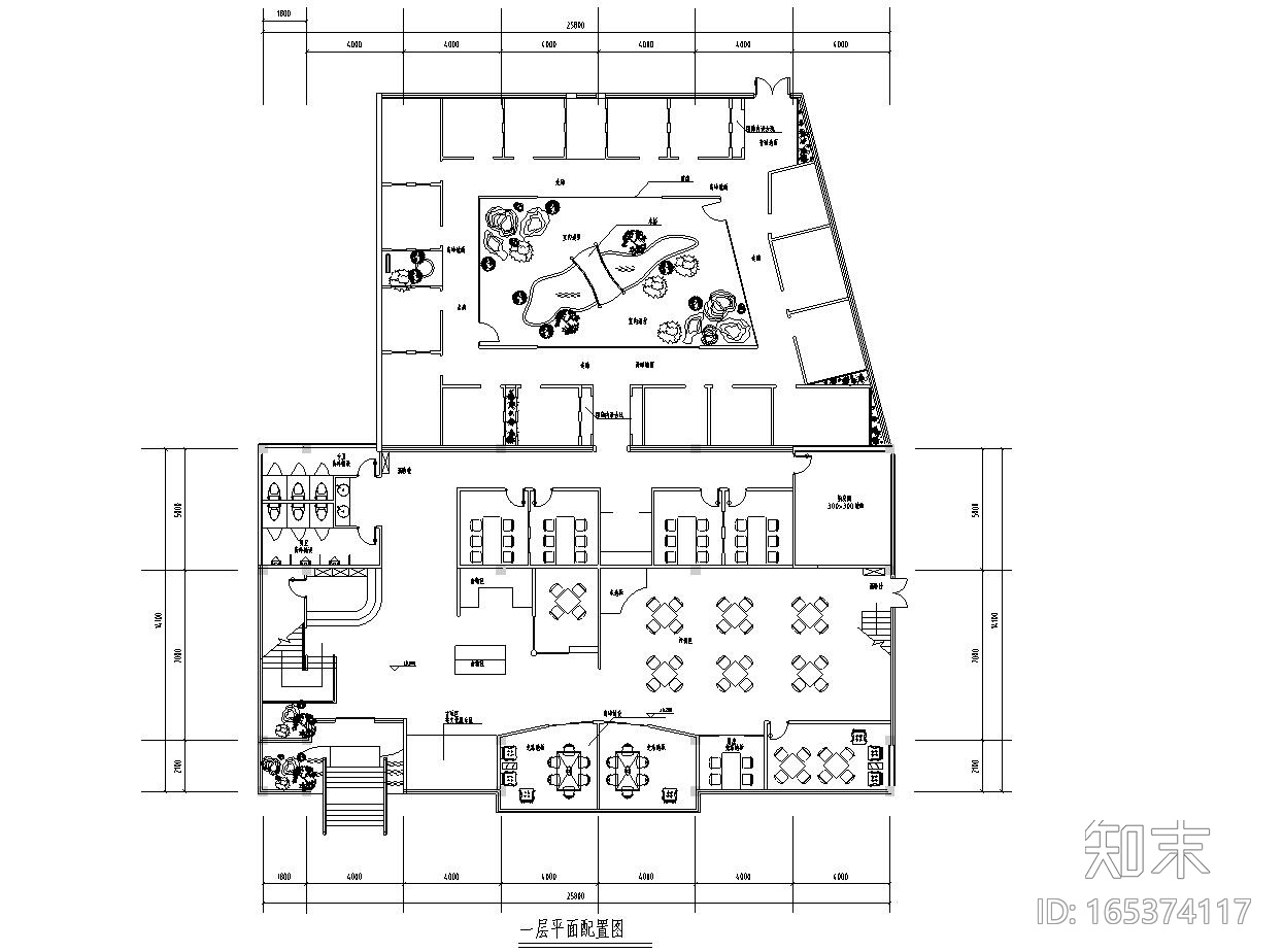 中式风格王府茗茶装修施工图设计cad施工图下载【ID:165374117】