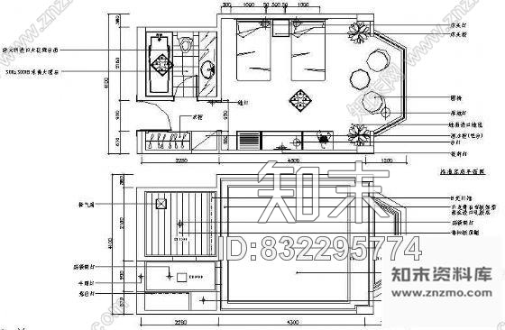 图块/节点标准客房空间cad施工图下载【ID:832295774】