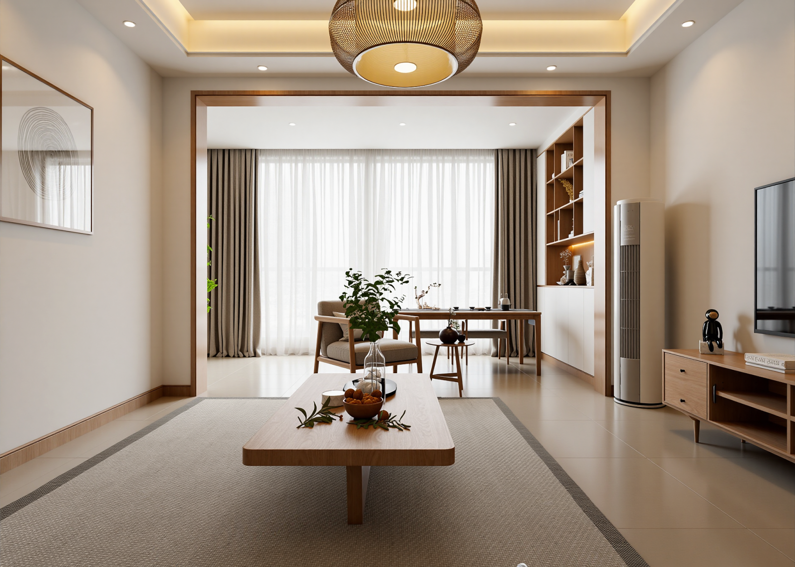 日式家居客厅3D模型下载【ID:1214819243】