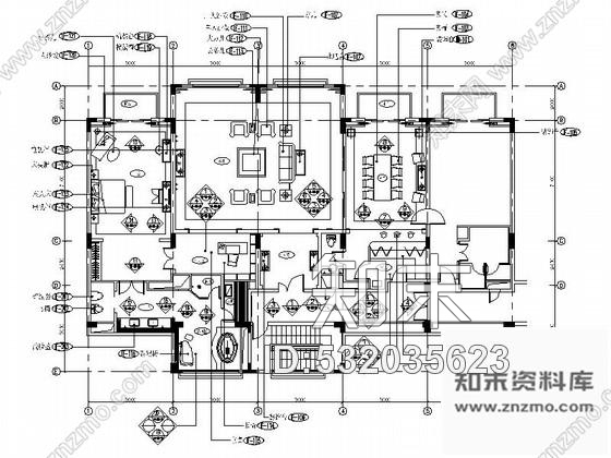 施工图广东五星级酒店总统套房装修CAD竣工图cad施工图下载【ID:532035623】