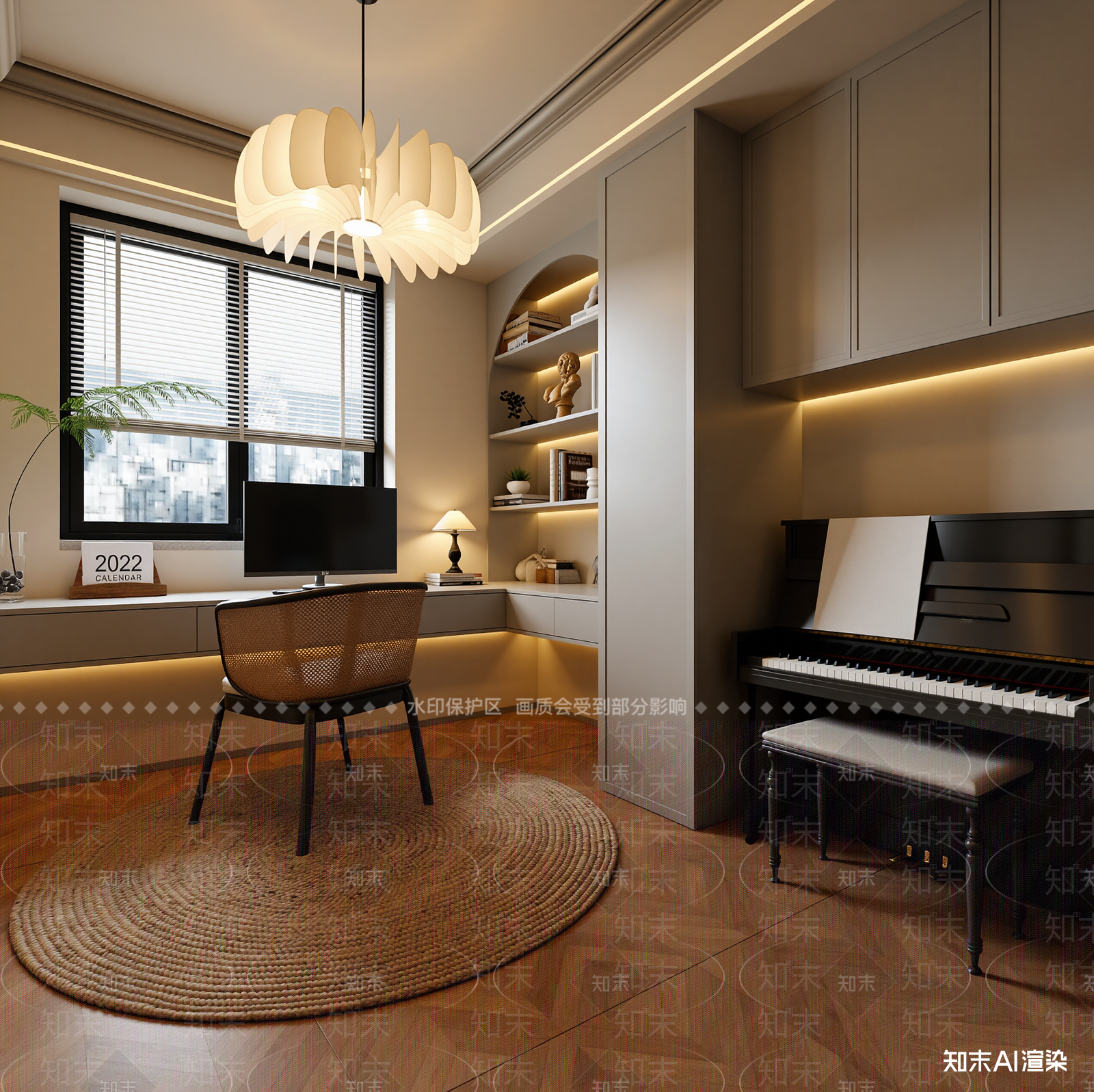 中古书房3D模型下载【ID:1214617847】