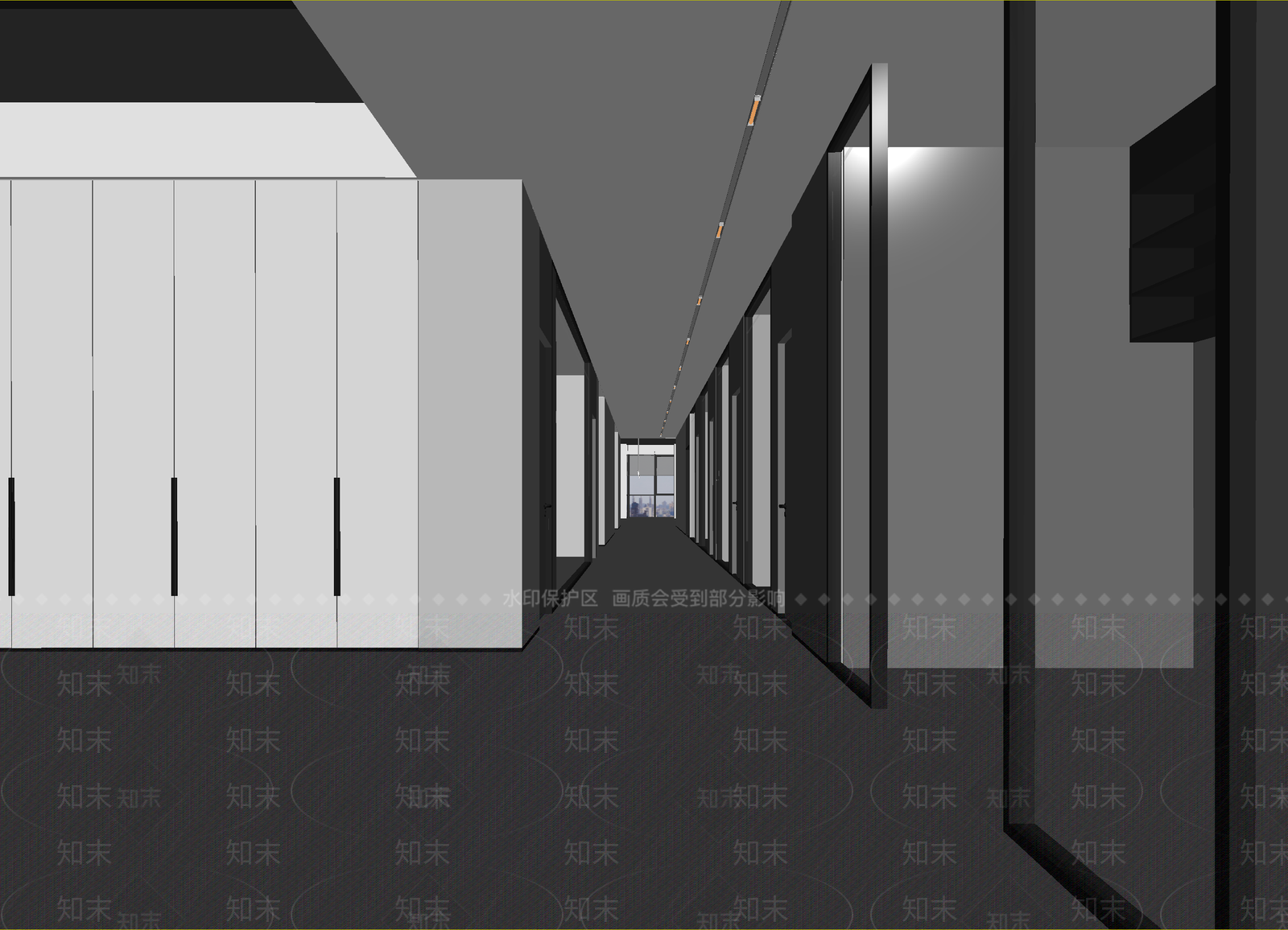 现代走廊3D模型下载【ID:1214657326】