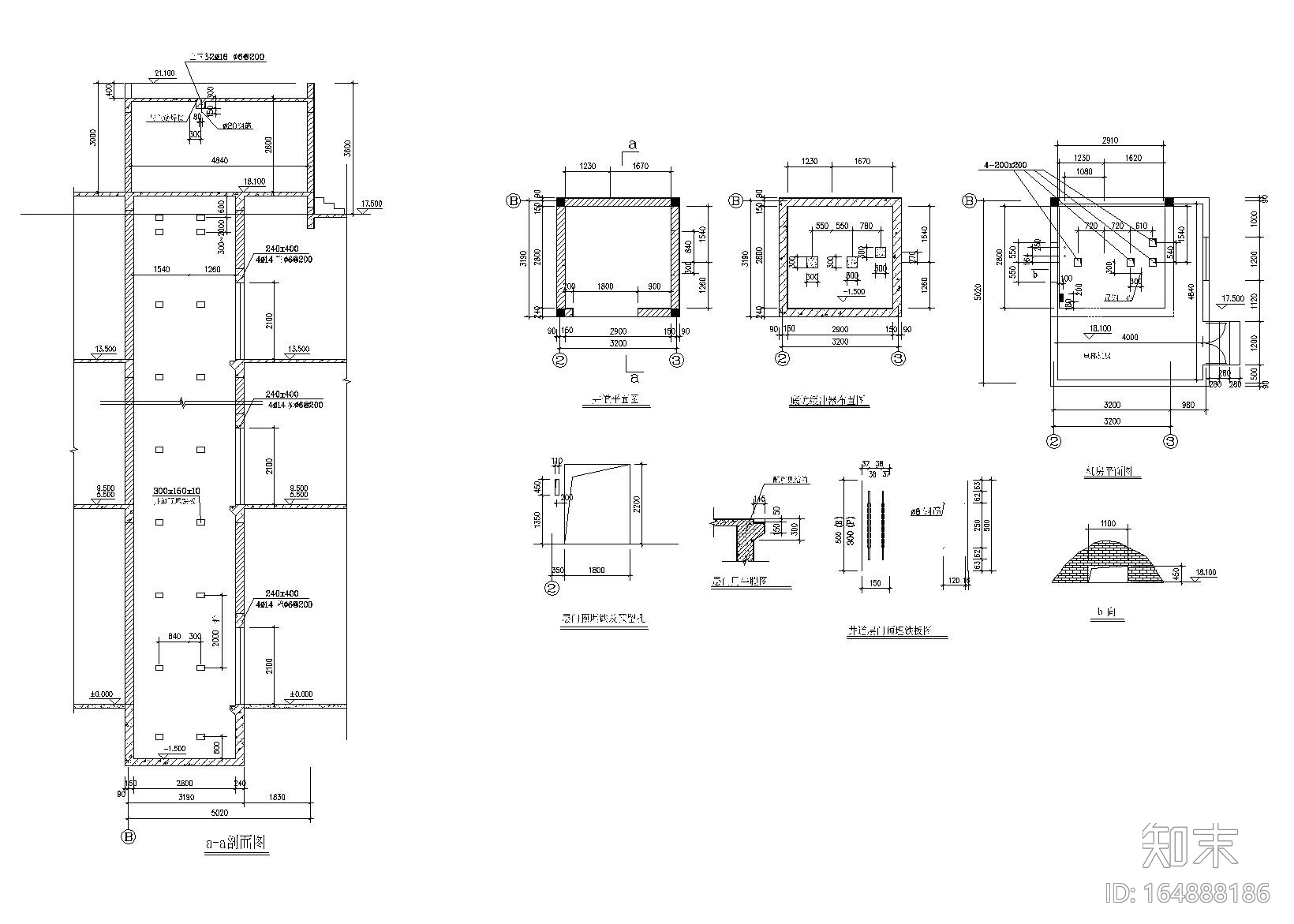 18套楼梯节点详图设计（CAD）施工图下载【ID:164888186】