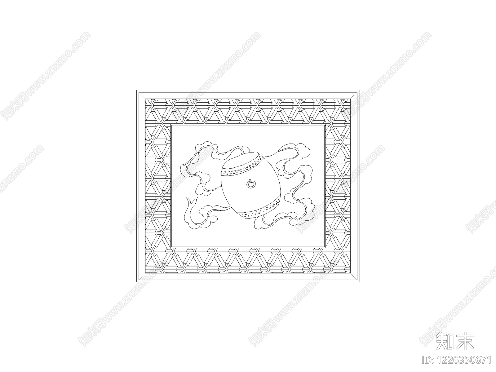 现代雕塑装饰构件CAD图纸