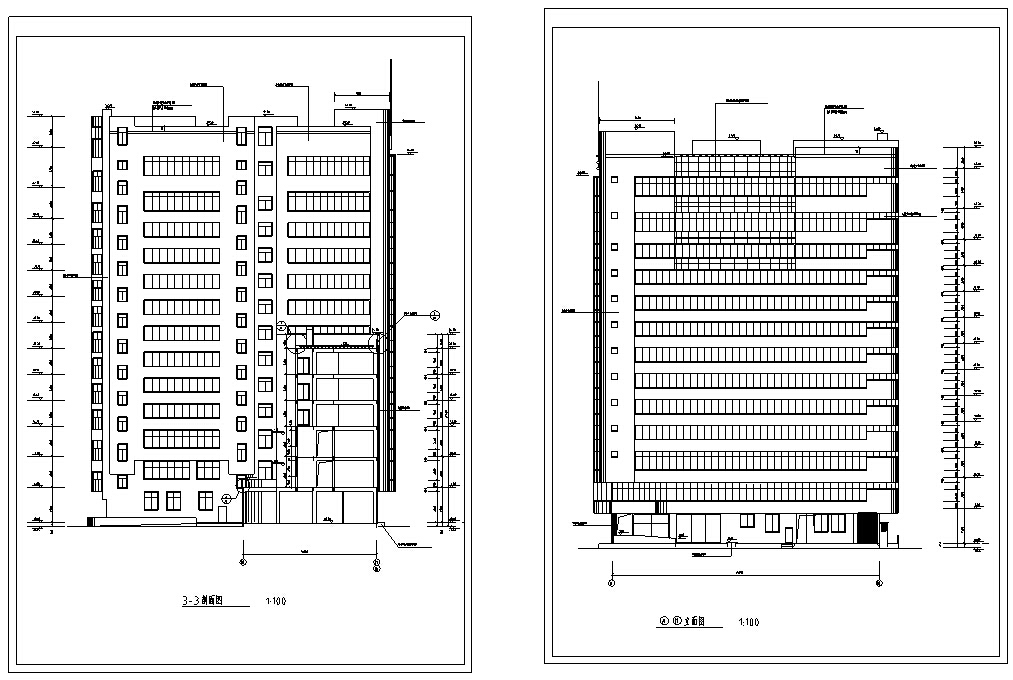 6套宾馆酒店建筑设计方案初设图CADcad施工图下载【ID:151522167】