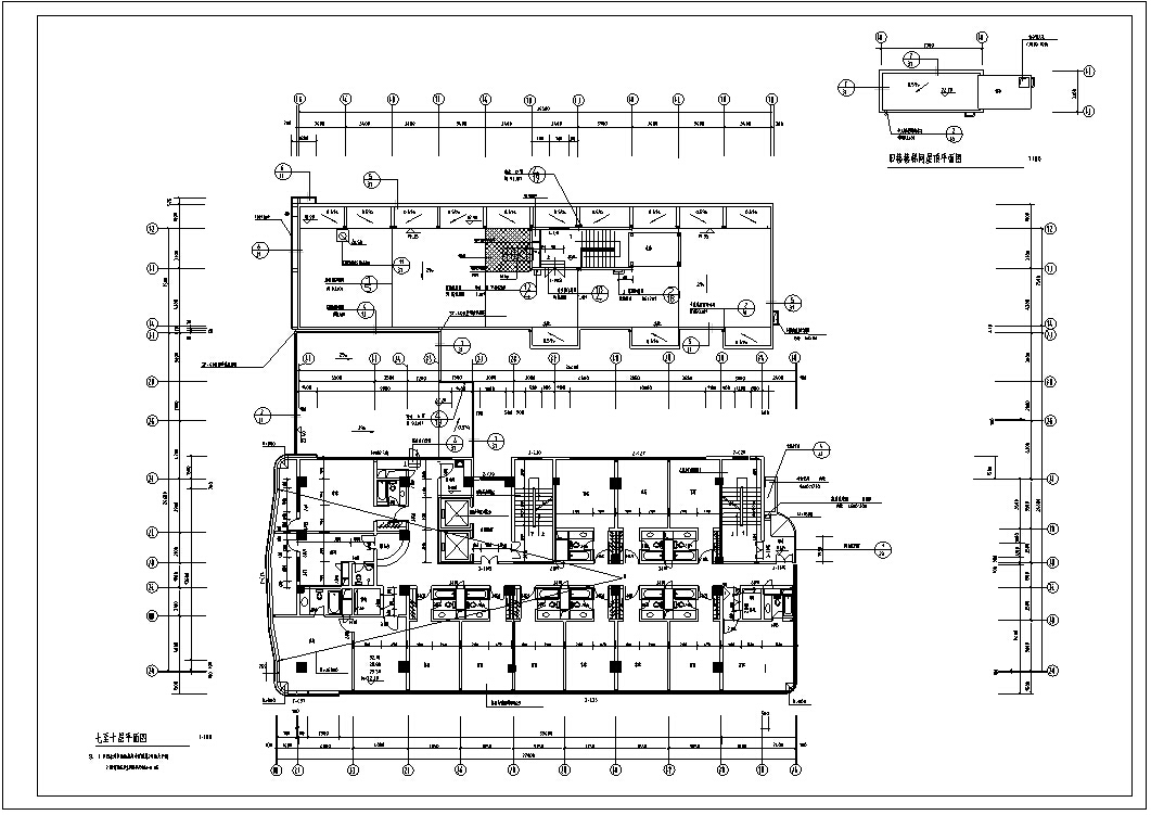 6套宾馆酒店建筑设计方案初设图CADcad施工图下载【ID:151522167】