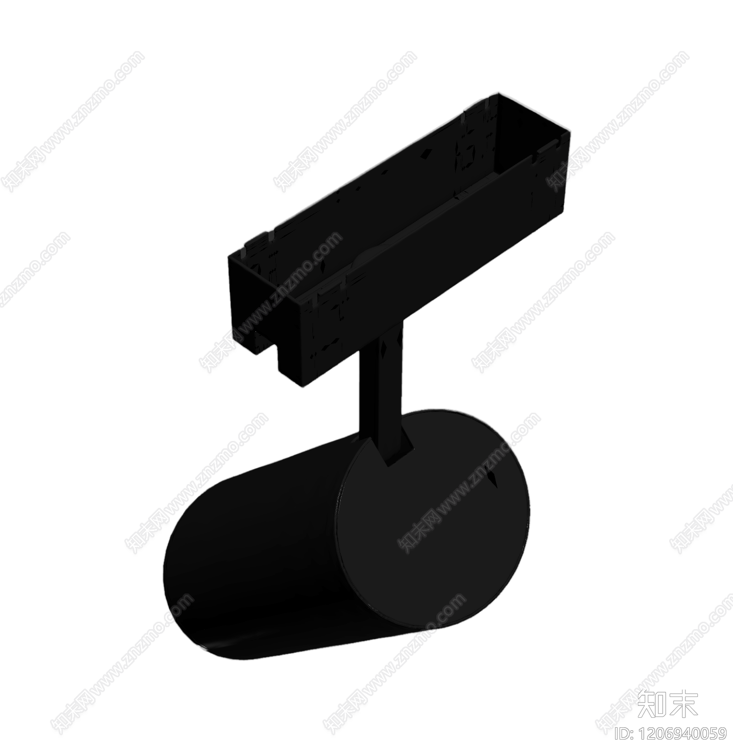 黑色轨道射灯3D模型下载【ID:1206940059】