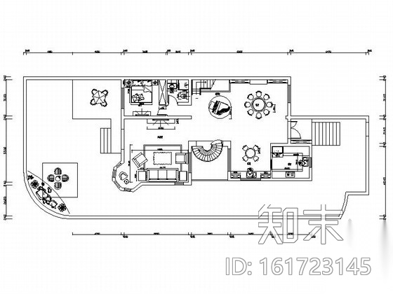 知名装饰设计简欧风情三层别墅装修施工图cad施工图下载【ID:161723145】