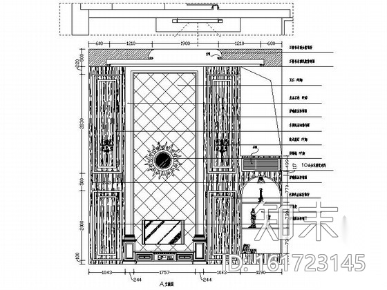 知名装饰设计简欧风情三层别墅装修施工图cad施工图下载【ID:161723145】