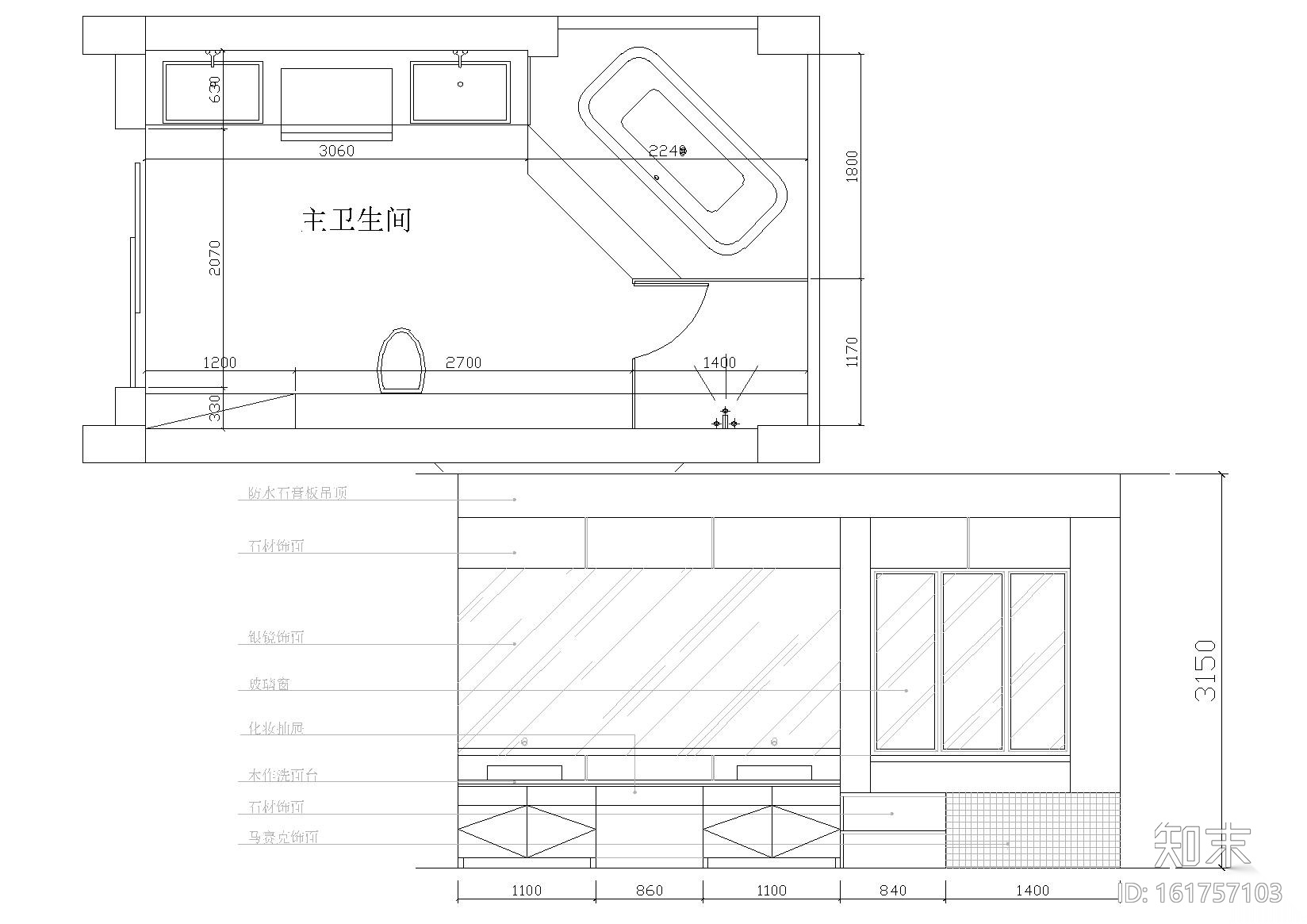 [北京]翡翠城别墅室内装饰设计施工图+实景cad施工图下载【ID:161757103】