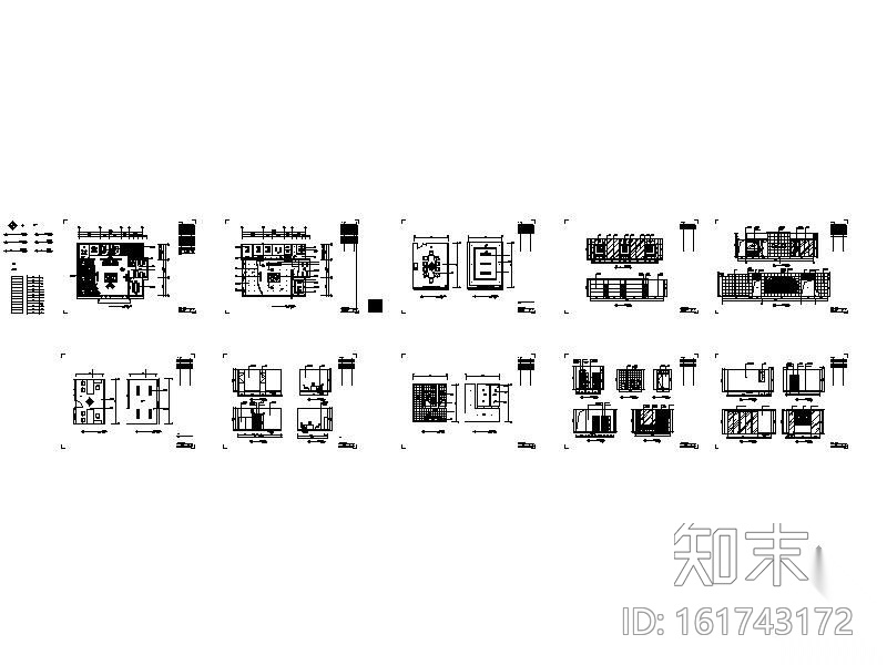 某售楼处中心装修图(含实景)cad施工图下载【ID:161743172】