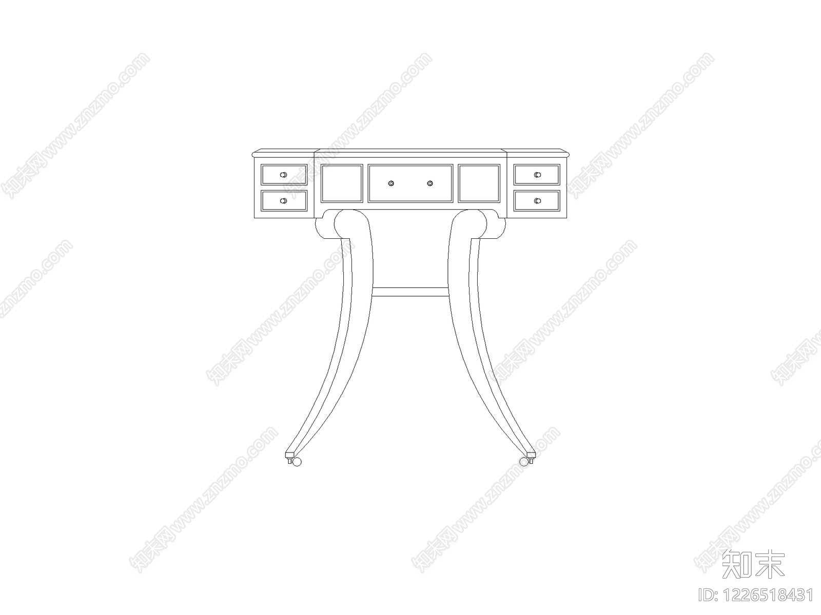 桌子cad施工图下载【ID:1226518431】