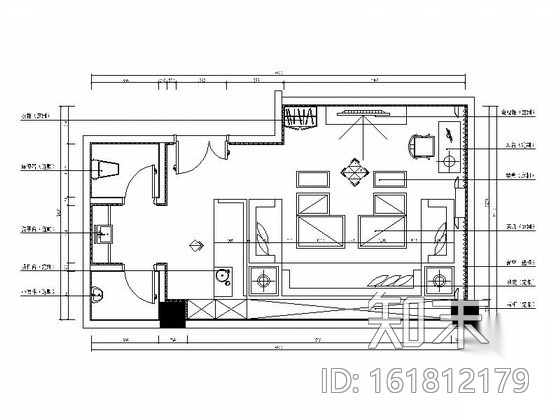 [北京]国际时尚KTV包厢室内施工图施工图下载【ID:161812179】