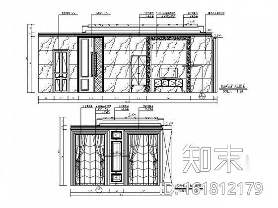 [北京]国际时尚KTV包厢室内施工图cad施工图下载【ID:161812179】