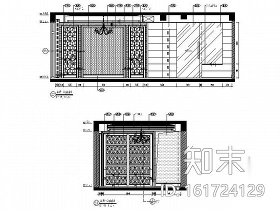 [浙江]精装欧式豪华三居室装饰施工图cad施工图下载【ID:161724129】