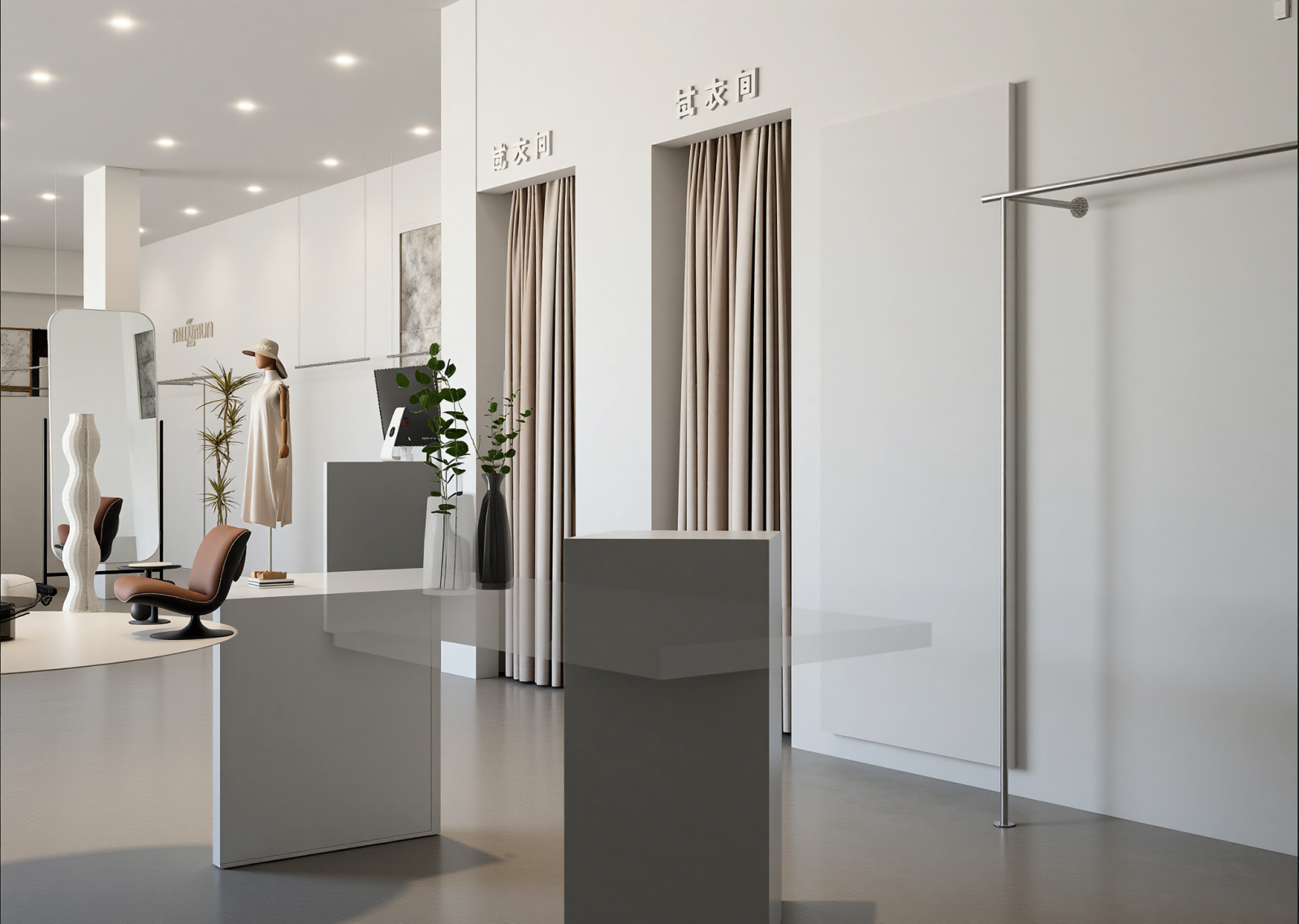 现代服装展厅3D模型下载【ID:1215084908】