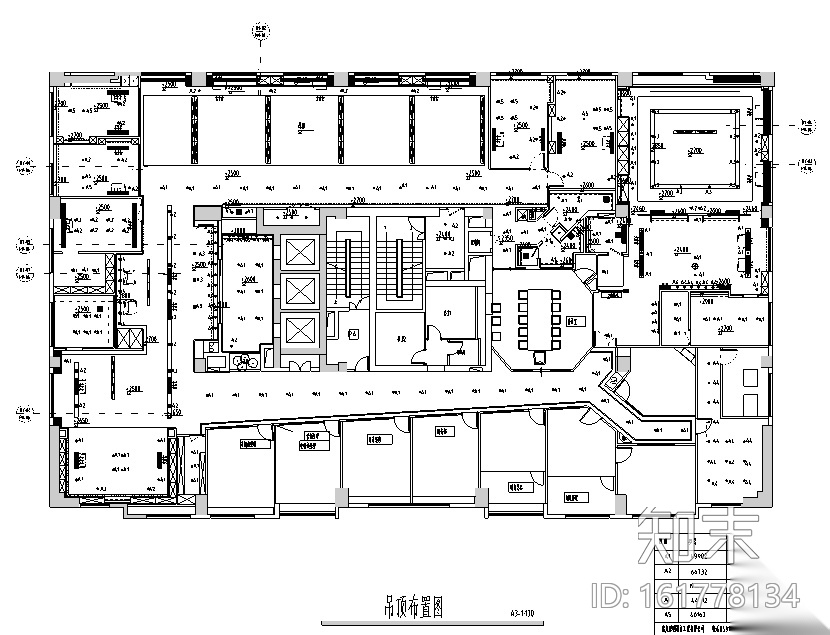 中式禅意风格意境办公空间设计施工图（附效果图）施工图下载【ID:161778134】