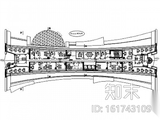 [阿尔及利亚]电信办公大楼施工图（全英文注释）cad施工图下载【ID:161743109】