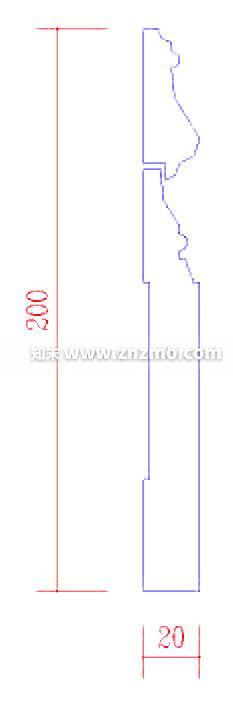 踢脚线cad施工图下载【ID:182211169】