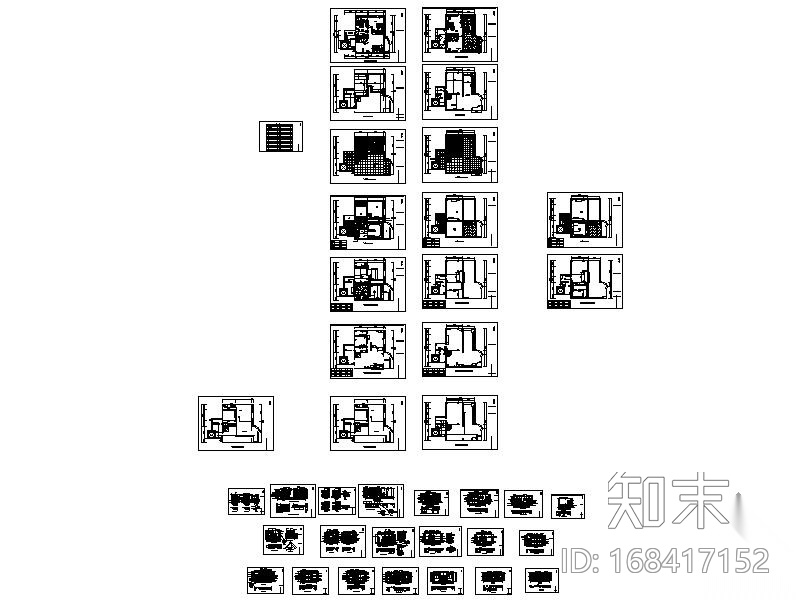 精致跃层式室内装修图施工图下载【ID:168417152】