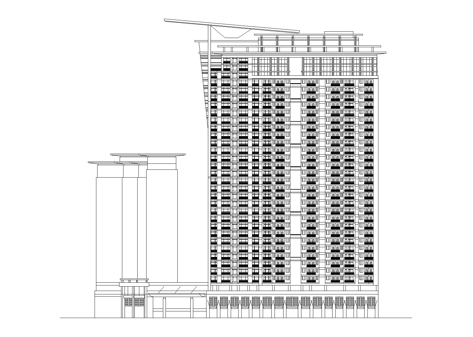 北京国际大厦建筑设计施工图施工图下载【ID:166821184】