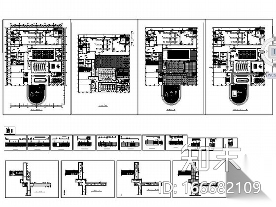 现代工厂办公空间装修施工图施工图下载【ID:166682109】