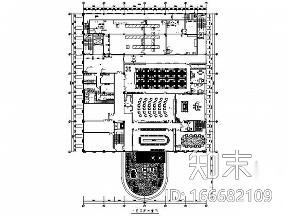 现代工厂办公空间装修施工图施工图下载【ID:166682109】