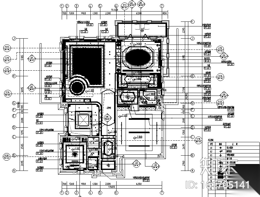 [广东]现代奢华风格别墅样板间设计施工图(附效果图+物...cad施工图下载【ID:161705141】