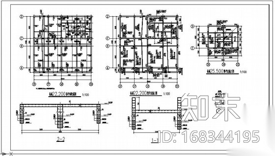 某5层框架宾馆加固结构设计图cad施工图下载【ID:168344195】