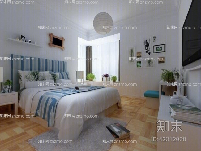 家居主卧室213D模型下载【ID:42312038】