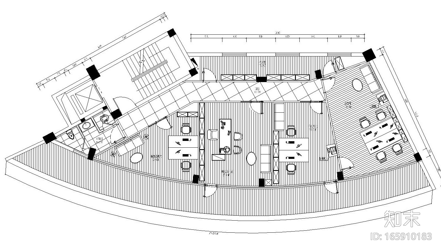 [福州]某大型房地产营销中心全套施工图（附效果图）cad施工图下载【ID:165910183】