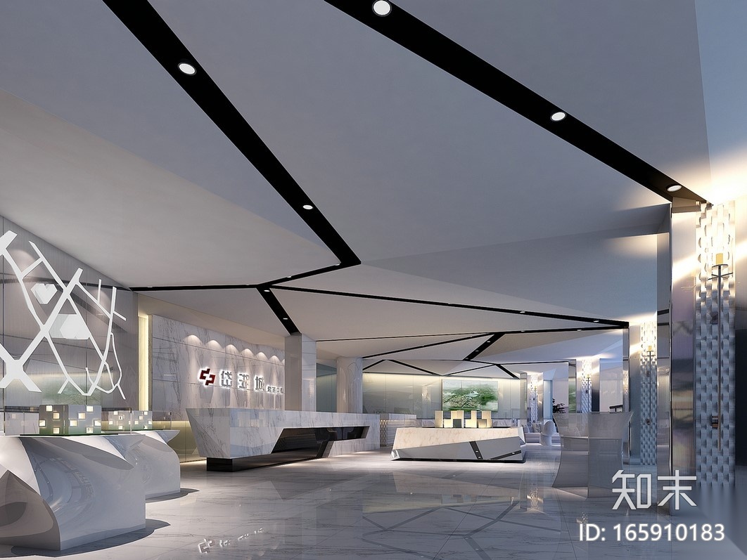 [福州]某大型房地产营销中心全套施工图（附效果图）cad施工图下载【ID:165910183】