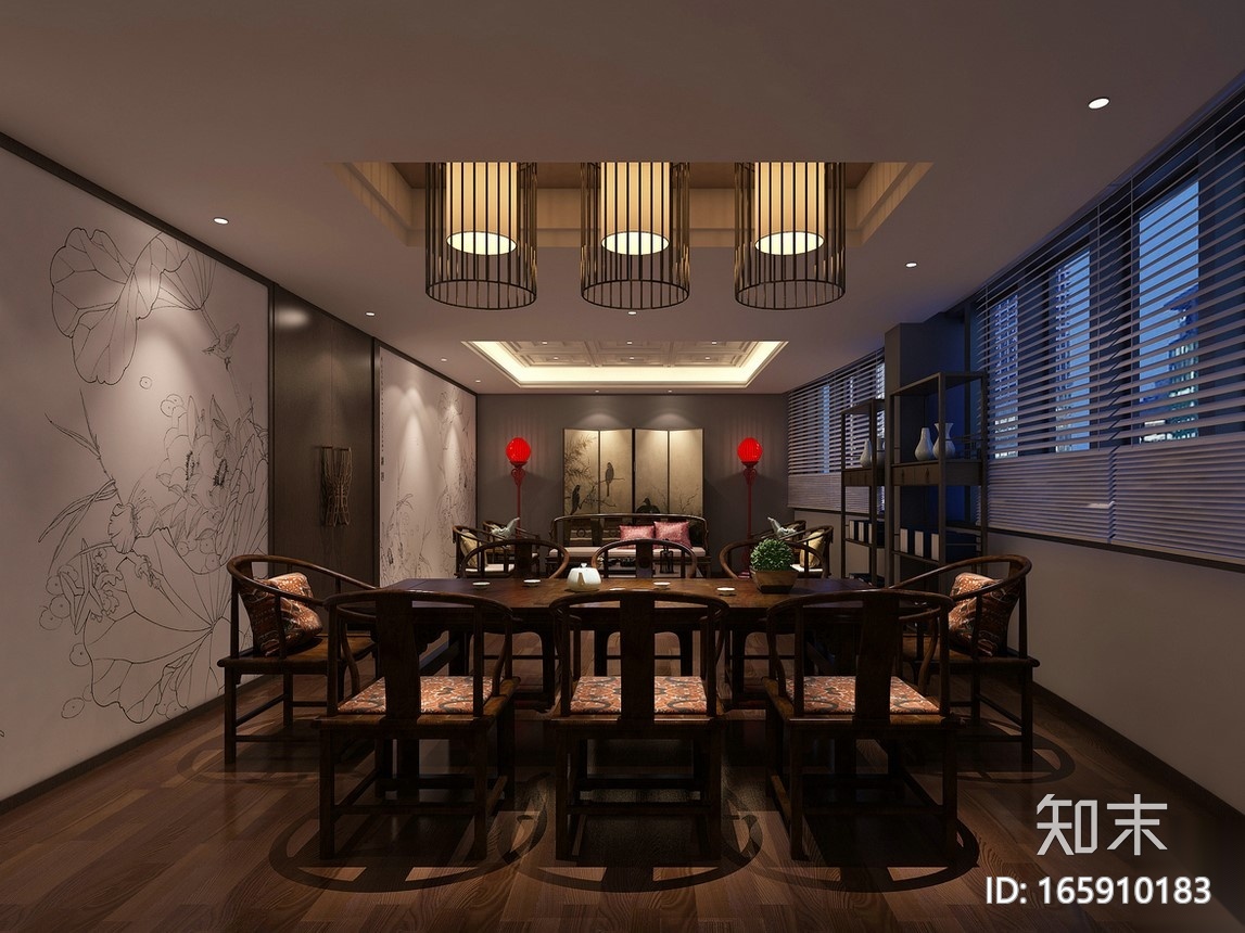 [福州]某大型房地产营销中心全套施工图（附效果图）cad施工图下载【ID:165910183】