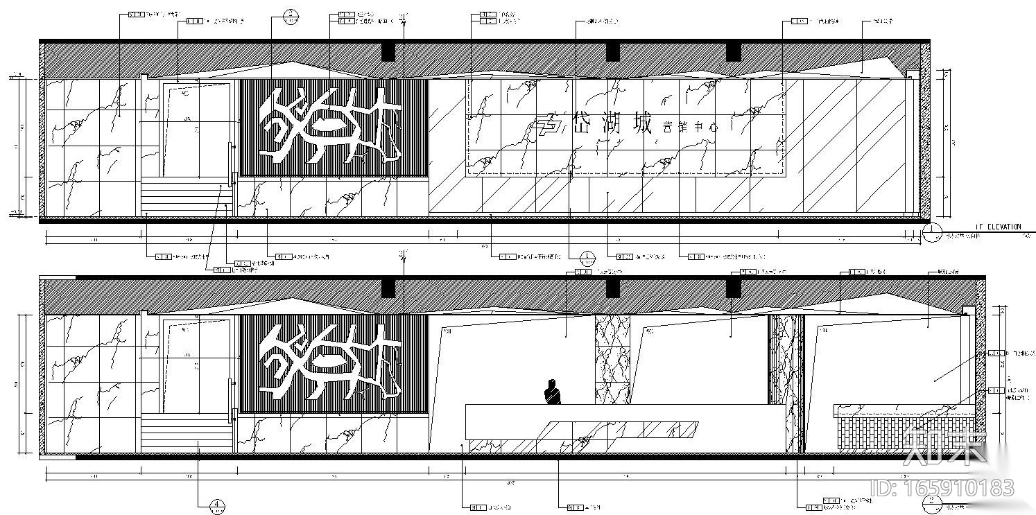 [福州]某大型房地产营销中心全套施工图（附效果图）cad施工图下载【ID:165910183】