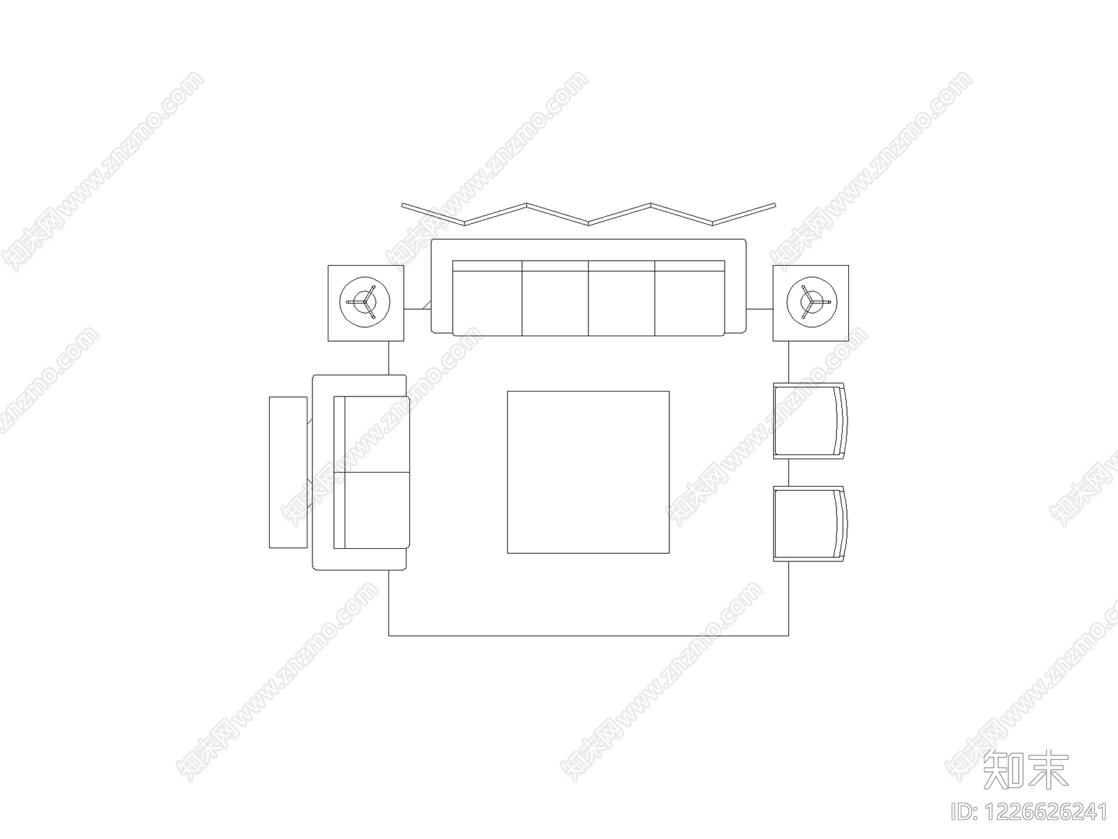 现代,意式沙发CAD图纸