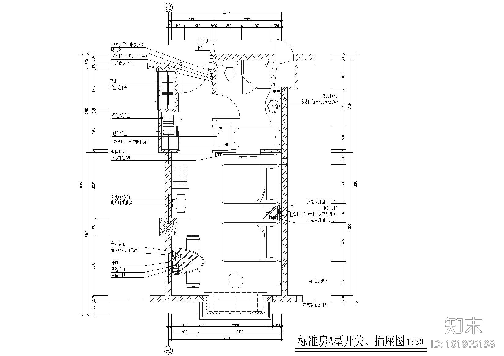 [福建]厦门海滨风五星级酒店室内装饰施工图施工图下载【ID:161805198】