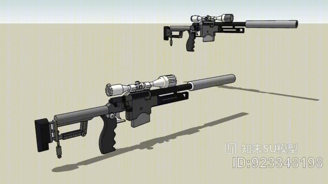 M400特种狙击步枪！＊请速*SU模型下载【ID:923348198】