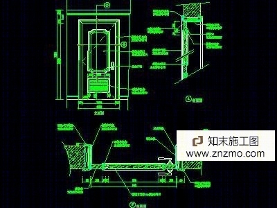 单扇门详图、双扇门详图、木做门套cad施工图下载【ID:36912473】