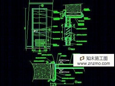 单扇门详图、双扇门详图、木做门套cad施工图下载【ID:36912473】