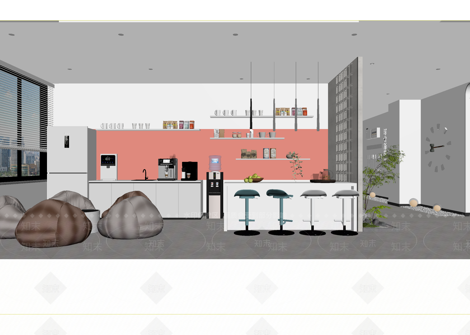 现代茶水间3D模型下载【ID:1215065052】