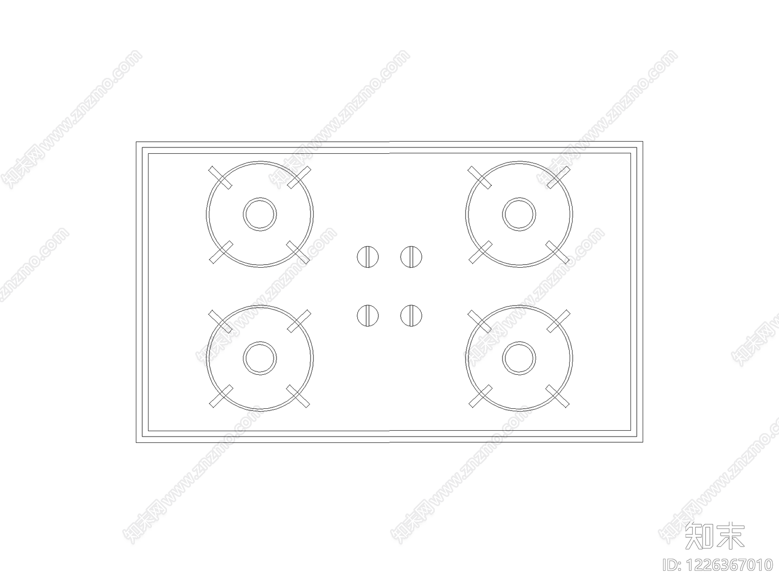 厨房设施cad施工图下载【ID:1226367010】