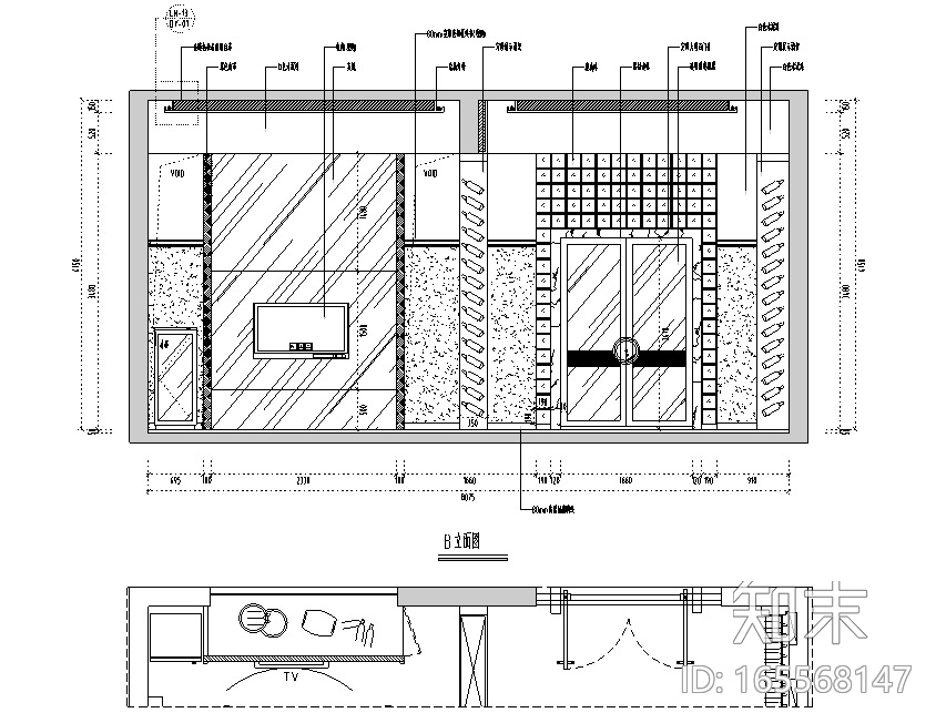 混搭风格奥旭酒庄空间设计施工图（附效果图）cad施工图下载【ID:165568147】