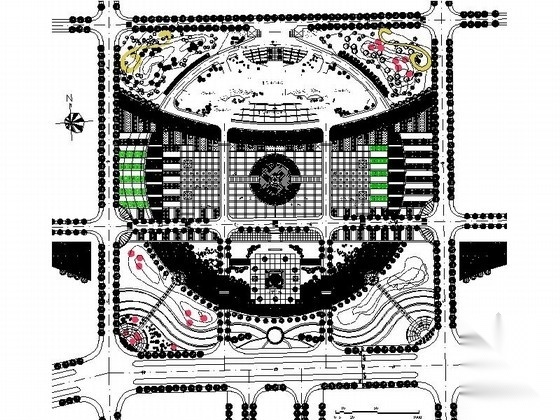 某休闲广场绿化景观设计施工图cad施工图下载【ID:160917147】