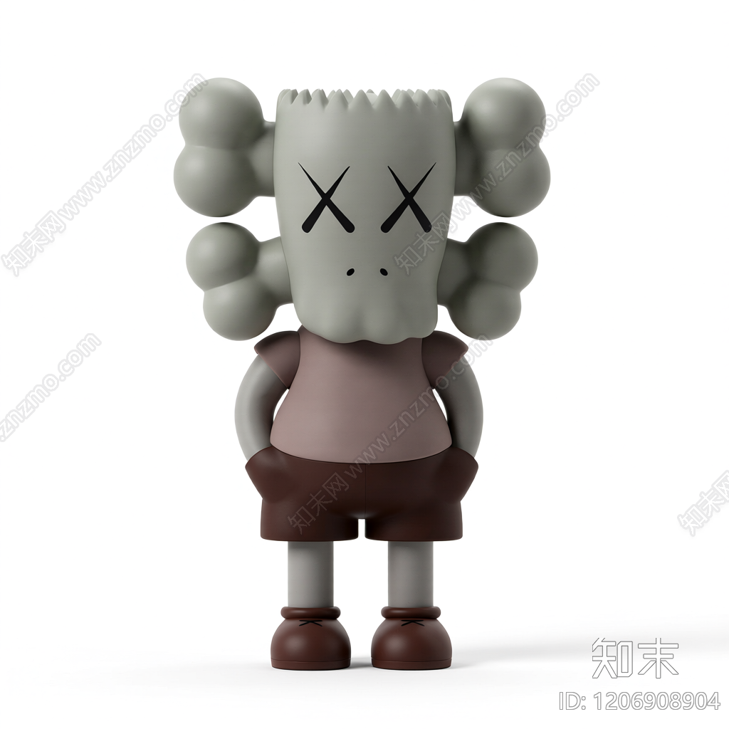 KAWS风格雕塑玩具3D模型下载【ID:1206908904】